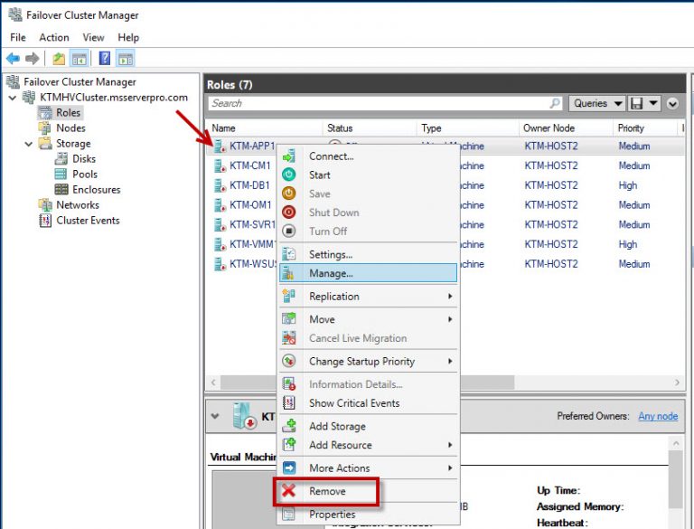 Remove a Node from a Windows Server 2016 Hyper-V Cluster and Destroy a ...